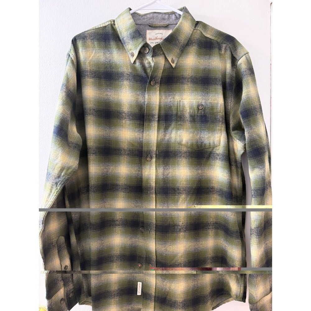Weatherproof Vintage Mens Casual Soft Brushed Plaid Button-Down Flannel Shirt